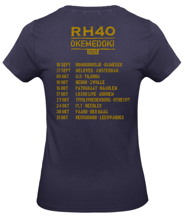 Okemedoki damesshirt met tourlijst   eenmalige druk - Afbeelding 2